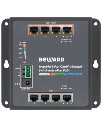 STWP-08HP4. Коммутатор 8-портовый. Beward в Красноярске