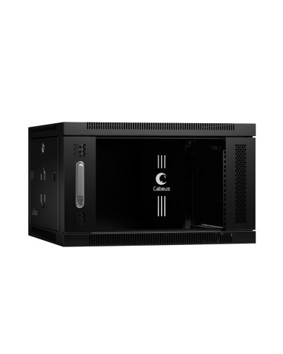 SH-05F-6U60/35-BK (8608c). Шкаф телекоммуникационный 19 настенный 6U. CABEUS в Красноярске