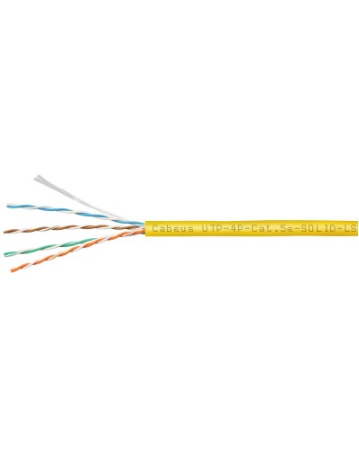 UTP-4P-Cat.5e-SOLID-LSZH-YL (9780c). Кабель «витая пара» (LAN) для структурированных систем связи. CABEUS в Красноярске