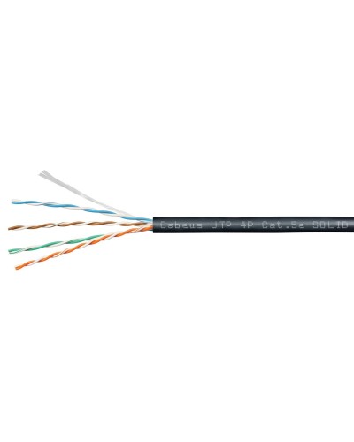 UTP-4P-Cat.5e-SOLID-OUT-PE-UV (11246c). Кабель «витая пара» (LAN) для структурированных систем связи. CABEUS в Красноярске