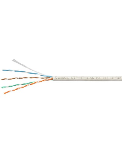 UTP-4P-Cat.5e-SOLID-WH-100 (7471c-5). Кабель «витая пара» (LAN) для структурированных систем связи. CABEUS в Красноярске