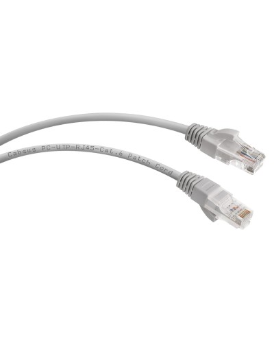 PC-UTP-RJ45-Cat.6-0.3m (7272c), серый. Патч-корд медный. CABEUS в Красноярске