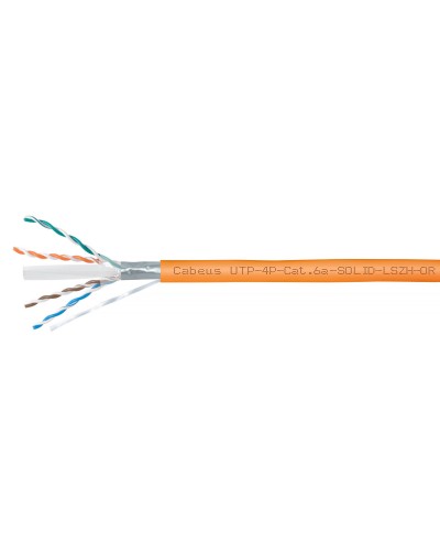 UTP-4P-Cat.6a-SOLID-LSZH-OR (11374c). Кабель «витая пара» (LAN) для структурированных систем связи. CABEUS в Красноярске