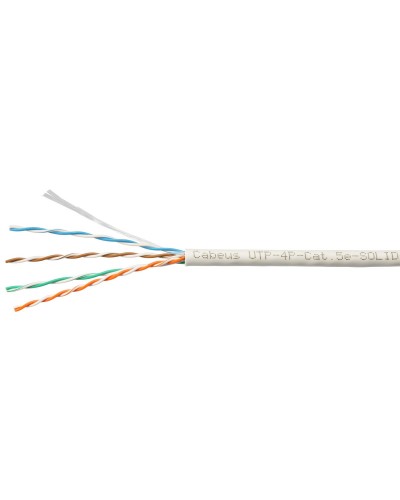 UTP-4P-Cat.5e-SOLID-LSZH-WH-100 (9782c-5). Кабель «витая пара» (LAN) для структурированных систем связи. CABEUS в Красноярске