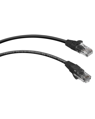 PC-UTP-RJ45-Cat.5e-0.3m-BK (7658c), чёрный. Патч-корд медный. CABEUS в Красноярске