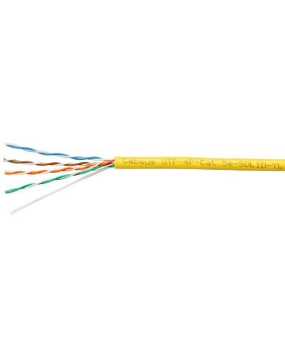 UTP-4P-Cat.5e-SOLID-YL-100 (7251c-5). Кабель «витая пара» (LAN) для структурированных систем связи. CABEUS в Красноярске