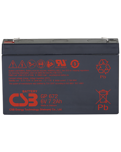 CSB GP 672. Аккумулятор герметичный свинцово-кислотный. CSB в Красноярске