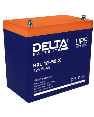 Delta HRL 12-55 X. Аккумулятор герметичный свинцово-кислотный. Delta в Красноярске