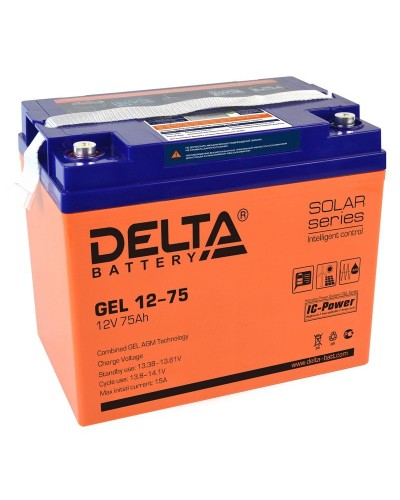 Delta GEL 12-75. Аккумулятор герметичный свинцово-кислотный. Delta в Красноярске
