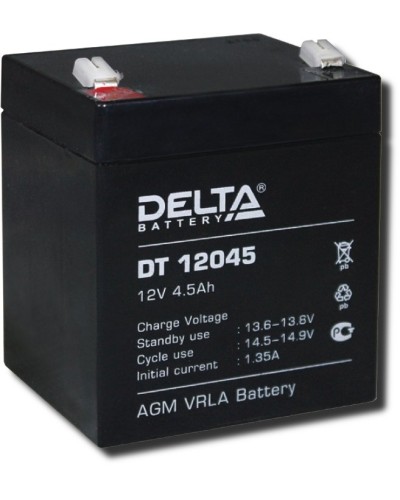 Delta DT 12045. Аккумулятор герметичный свинцово-кислотный. Delta в Красноярске