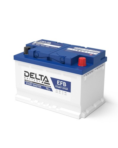 Delta START MASTER EFB 1275 (75 Ah). Аккумулятор автомобильный герметичный свинцово-кислотный. Delta в Красноярске