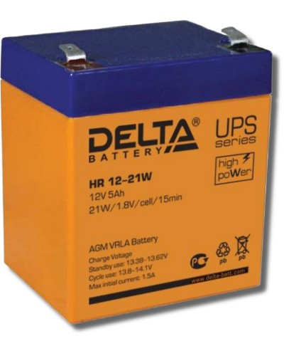 Delta HR 12-21 W. Аккумулятор герметичный свинцово-кислотный. Delta в Красноярске