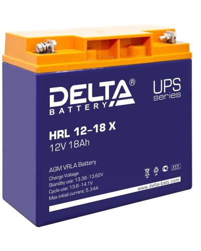 Delta HRL 12-18 X. Аккумулятор герметичный свинцово-кислотный. Delta в Красноярске