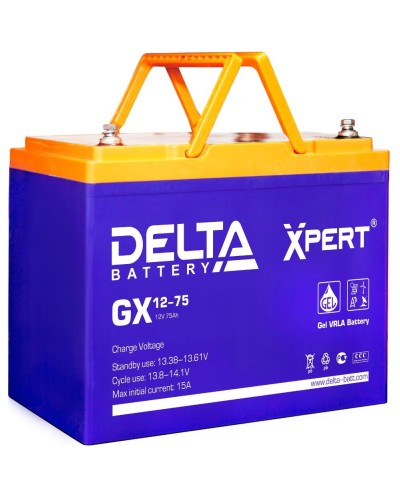 Delta GX 12-75. Аккумулятор герметичный свинцово-кислотный. Delta в Красноярске