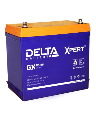 Delta GX 12-55. Аккумулятор герметичный свинцово-кислотный. Delta в Красноярске