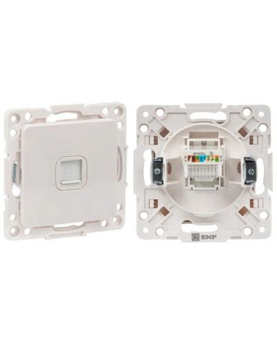 Стокгольм Механизм Розетки RJ-45 1-местной (EYK01-035-10). Механизм Розетки RJ-45 1-местной. EKF в Красноярске