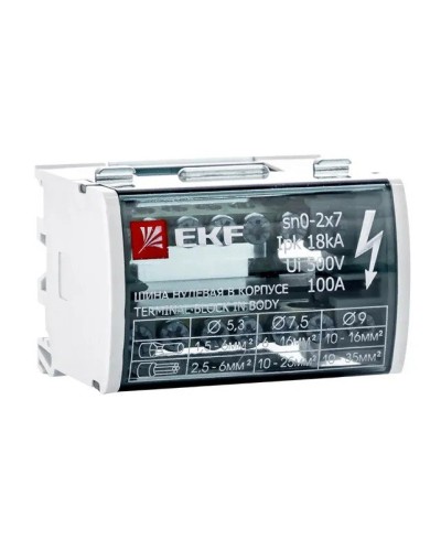 Шина нулевая в корпусе 2х7 (sn0-2х7). Шина нулевая в корпусе. EKF в Красноярске