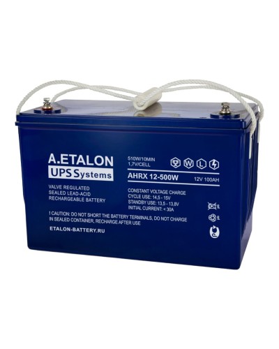 A.ETALON AHRX 12-500W (100). Аккумулятор герметичный свинцово-кислотный. ETALON в Красноярске