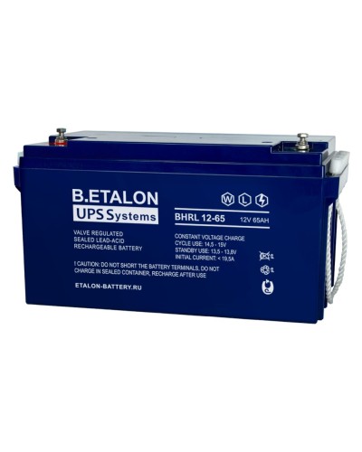B.ETALON BHRL 12-65. Аккумулятор герметичный свинцово-кислотный. ETALON в Красноярске