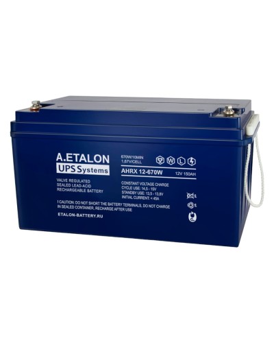 A.ETALON AHRX 12-670W (150). Аккумулятор герметичный свинцово-кислотный. ETALON в Красноярске