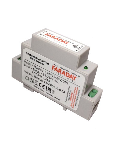 12W/12-24V/DIN. Блок питания. FARADAY в Красноярске