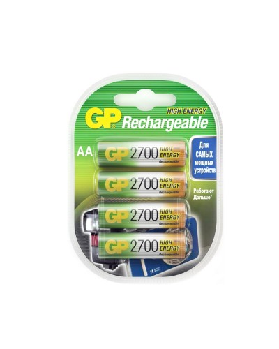 GP 270AAHC AA (GP 270AAHC-2DECRC4), упак. 4 шт.. Перезаряжаемые аккумуляторы. GP Batteries в Красноярске