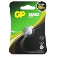 GP Lithium CR2032 (GP CR2032-2CRU1 10/600), БЛИСТЕР. Литиевая дисковая батарея. GP Batteries