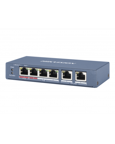DS-3E0106HP-E. Коммутатор с питанием POE. Hikvision в Красноярске