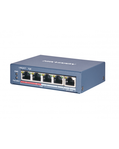 DS-3E0105P-E(B). Коммутатор с питанием POE. Hikvision в Красноярске