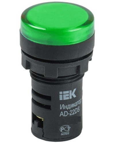 Лампа AD22DS (LED) матрица D22мм зеленый 230В (BLS10-ADDS-230-K06). Светосигнальный индикатор. IEK в Красноярске