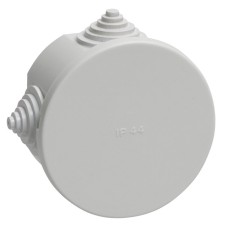 Коробка распаячная КМ41237 D75х40 открытой проводки IP44 4 гермоввода серая (UKO11-075-040-000-K41-44). Коробка распаячная безгалогенная (HF). IEK