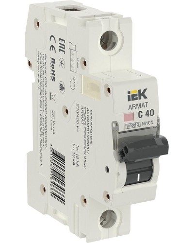 M10N 1P C 40А 10кА ARMAT (AR-M10N-1-C040). Автоматический выключатель. IEK в Красноярске