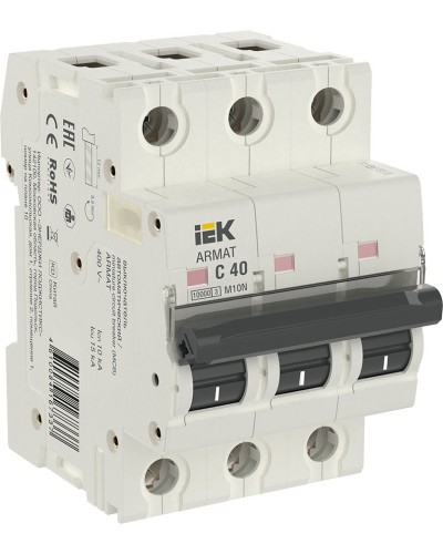 M10N 3P C 40А 10кА ARMAT (AR-M10N-3-C040). Автоматический выключатель. IEK в Красноярске