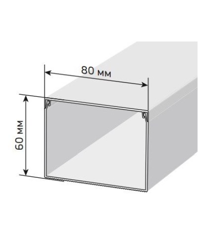Короб 80х60 ЭЛЕКОР (CKK10-080-060-1-K01-008). Кабель-канал с двойным замком. IEK в Красноярске