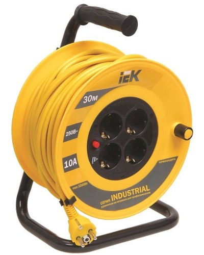 УК50 4 места, 50м (WKP15-16-04-50). Удлинитель на катушке Industrial. IEK в Красноярске