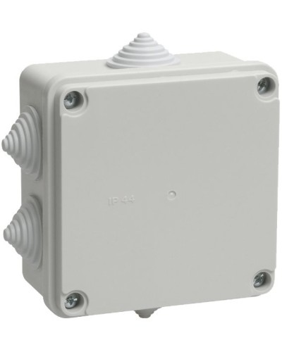 Коробка распаячная КМ41233 100х100х50 открытой проводки IP44 6 гермовводов серая (UKO11-100-100-050-K41-44). Коробка распаячная безгалогенная (HF). IEK в Красноярске