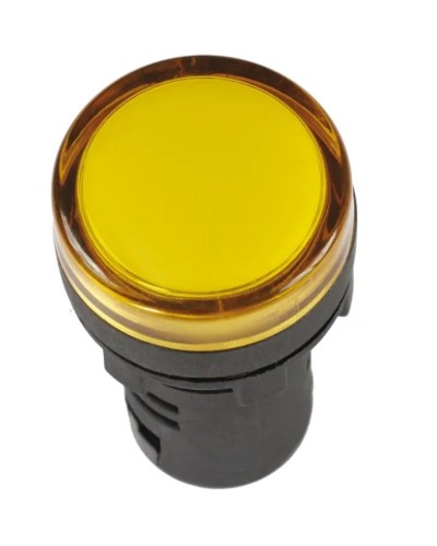 Лампа AD22DS (LED) матрица D22 мм желтый 12В AC/DC желтый (BLS10-ADDS-012-K05). Светосигнальный индикатор. IEK в Красноярске