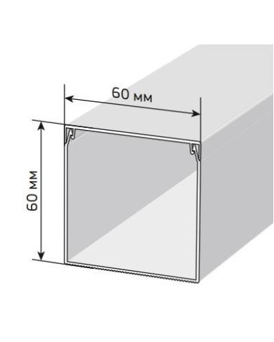 Короб 60х60 ЭЛЕКОР (CKK10-060-060-1-K01). Кабель-канал с двойным замком. IEK в Красноярске