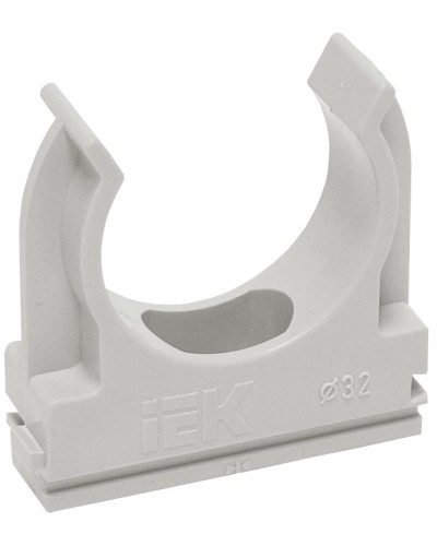 Держатель с защёлкой D25 серый ELASTA (100 шт) (CTA10D-CF25-K41-100). Держатель с защёлкой. IEK в Красноярске