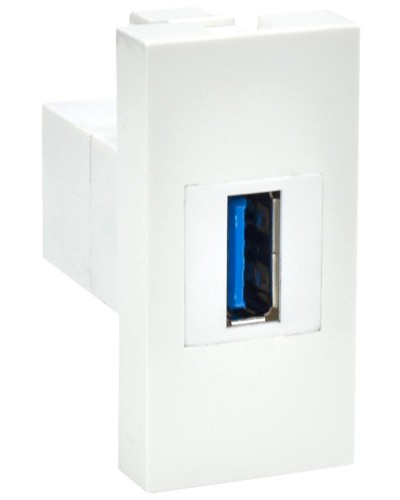 Розетка USB A 3.0 PRIMER РКЮ-10-00-П белый IEK (PR-KK40D-RU-0-1-A3-K01). Розетка USB. IEK в Красноярске
