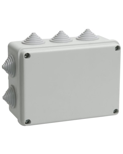Коробка распаячная КМ41242 150х110х70 открытой проводки IP55 10 гермовводов серая (UKO10-150-110-070-K41-55). Коробка распаячная безгалогенная (HF). IEK в Красноярске