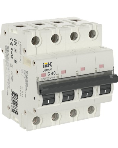 M10N 4P C 40А 10кА ARMAT (AR-M10N-4-C040). Автоматический выключатель. IEK в Красноярске