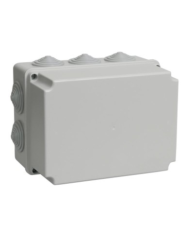 Коробка распаячная КМ41245 190х140х120 открытой проводки IP44 10 гермовводов серая (UKO10-190-140-120-K41-44). Коробка распаячная безгалогенная (HF). IEK в Красноярске