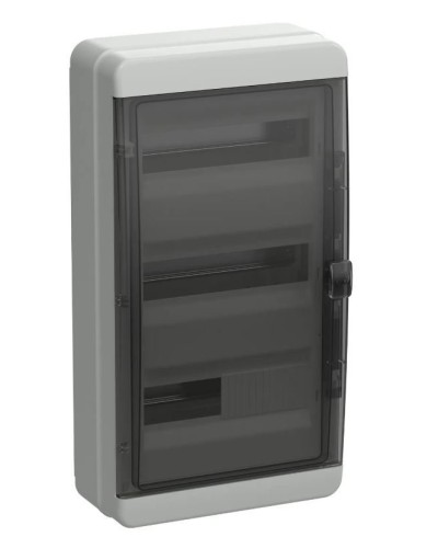 Корпус пластиковый КМПн-36 IP65 TEKFOR (TF5-KP72-N-36-65-K03-K02). Корпус модульный пластиковый черная прозрачная дверь. IEK в Красноярске