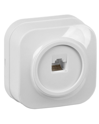 Розетка RJ45 кат.5E о/у РК10-ХБ белый IEK GLORY (EKH10-K01). Розетка компьютерная. IEK в Красноярске