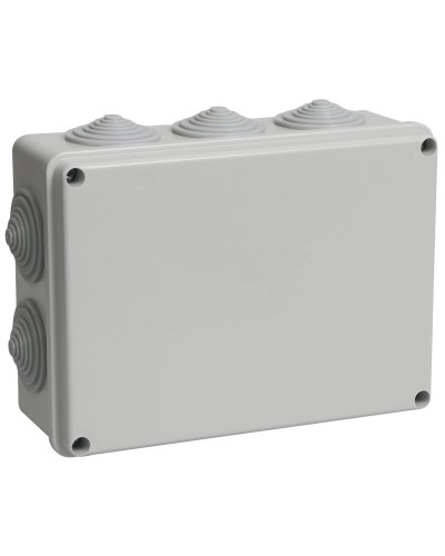 Коробка распаячная КМ41243 190х140х70 открытой проводки IP44 10 гермовводов серая (UKO11-190-140-070-K41-44). Коробка распаячная безгалогенная (HF). IEK в Красноярске