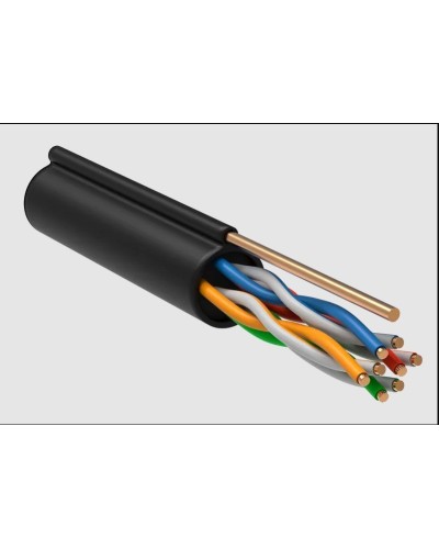 GENERICA U/UTP 5E 24AWG 4PR LDPE трос черный (BC3-C5E04-159-305-R-G). Кабель «витая пара» (LAN) для структурированных систем связи. IEK в Красноярске