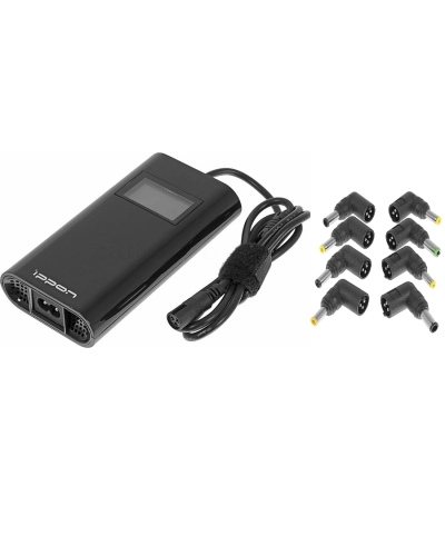 Блок питания Ippon D90U автоматический 90W 15V-19.5V 8-connectors 4.5A 1xUSB 2.1A, LCD индикатор (654527). Блок питания. Ippon в Красноярске