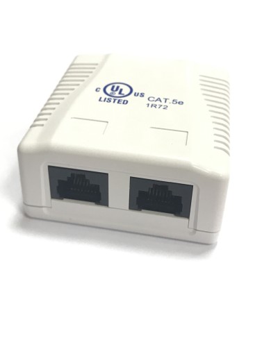 RJ-45-2 (8P8C) CAT5e, 2 выхода (LISTED) компьютерная розетка: Розетка компьютерная 2 выхода в Красноярске