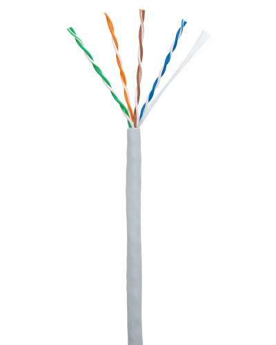 U/UTP 4pair, Cat5e, In, PVC (CCA-UU004-5E-PVC-GY). Кабель «витая пара» (LAN) для структурированных систем связи. NETLAN в Красноярске